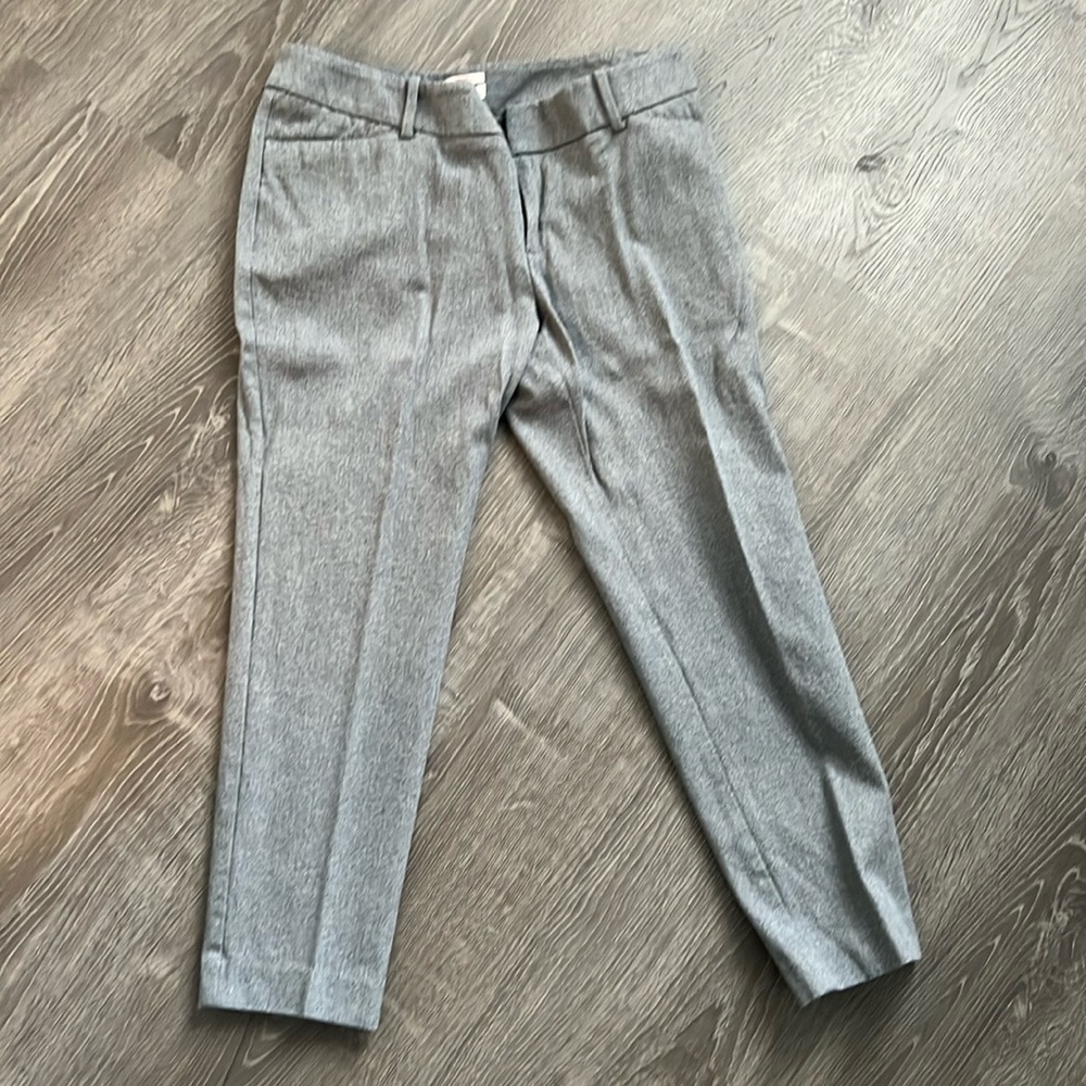 Gray cropped dress pants